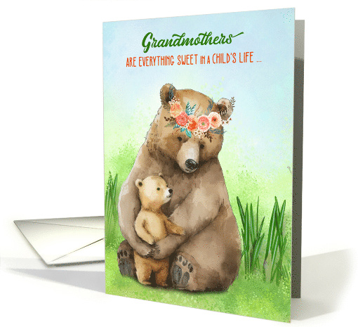 Happy Grandparents Day for Grandma Sweet Bears card (479093)
