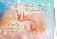 Grandparents Day for Grandma and Grandpa Child’s Hand card