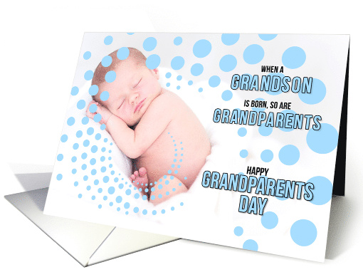 for Grandparents to Be on Grandparents Day Baby Boy in Blue card