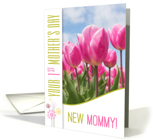 First Mother's Day Pink Tulip Garden card (556063)