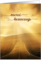 Merci French Thank Your Card Sunlit Endless Road card