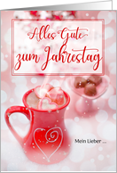 German Wedding Anniversary Sweets and Warm Cocoa Treats card