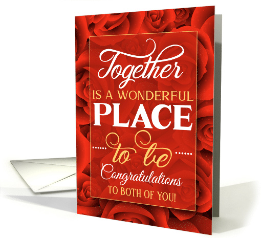 Gay Wedding Congratulations Red Roses card (599326)