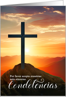 Spanish Sympathy Con Simpatia Sunset Cross Mountains card