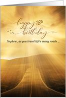 Nephew 18th Birthday Sunlit Scenic Road card