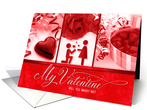 Will You Marry Me My Valentine? Red and Pink card (729090)