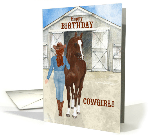 Cowgirl Birthday Country Western Theme card (763503)