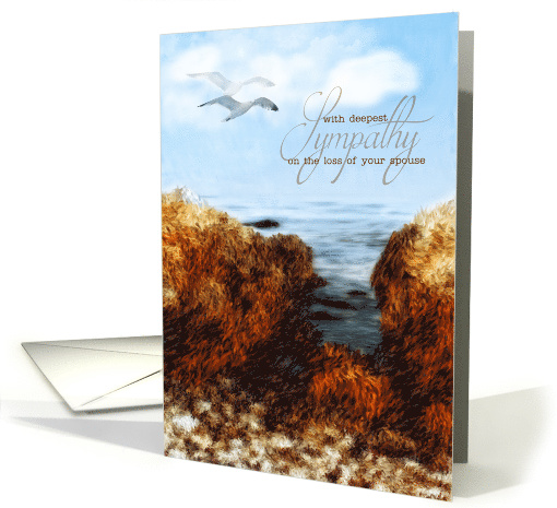 Loss of a Spouse Sympathy Coastal Flight card (787126)