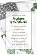 Congratulations Employee of the Month Business Office card
