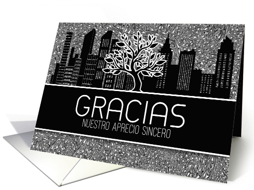 Gracias Spanish Business Thank You Black and White... (793350)