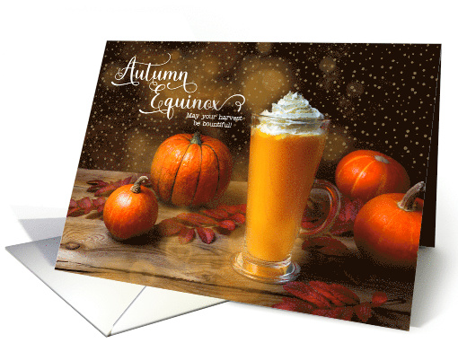 Autumn Equinox Pumpkin Latte Harvest Colors card (795365)