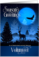 Animal Rescue Volunteer Woodland Deer Starry Night card