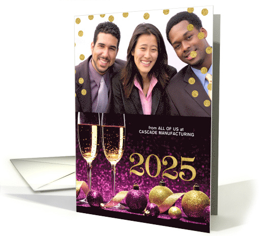 Happy New Year 2024 Business Personalized Photo card (851068)