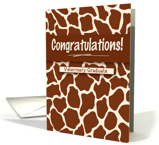 Veterinary Graduate Congratulations Giraffe Safari Theme card (883488)