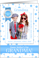 for Grandma on Mother’s Day from the Grandkids Custom Photo card
