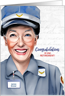 FEMALE Postal Service or Mail Carrier Retirement Custom Name card