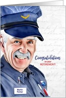 MALE Postal Service or Mail Carrier Retirement Custom Name card