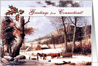 Vintage Christmas from Connecticut Snowy Farm card