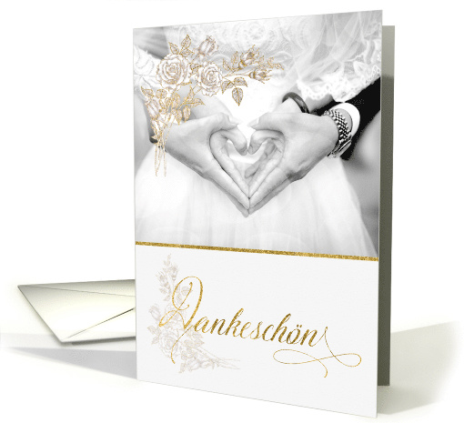 German Wedding Thank You Faux Gold Leaf card (932864)