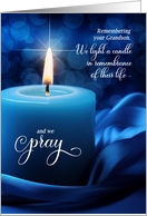 Grandson Remembrance on the Anniversary of his Death Blue Candle card