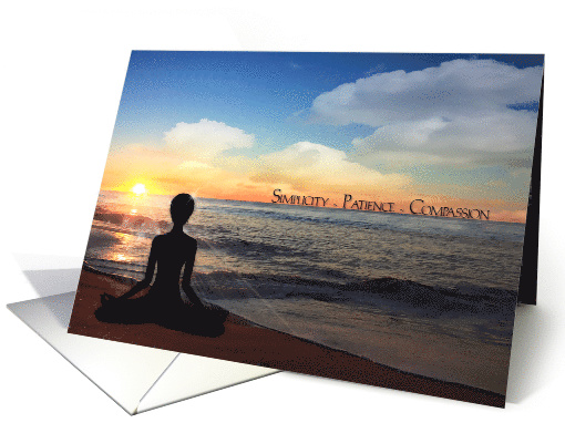 Yoga on the Beach Simplicity Patience Compassion Blank Any... (952675)