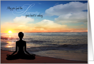 Encouragement or Support in a Yoga on the Beach Theme card