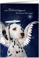 Custom Pet Sympathy Loss of a Dog Dalmatian Angel card