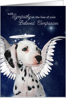 Pet Sympathy Loss of a Dog Dalmatian Angel card