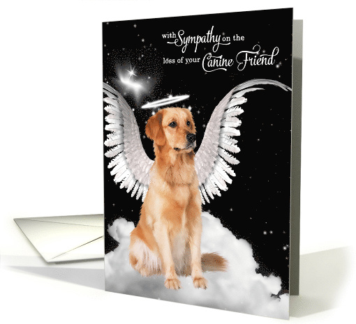 Loss of a Dog Golden Retriever Angel Pet Sympathy card (957007)