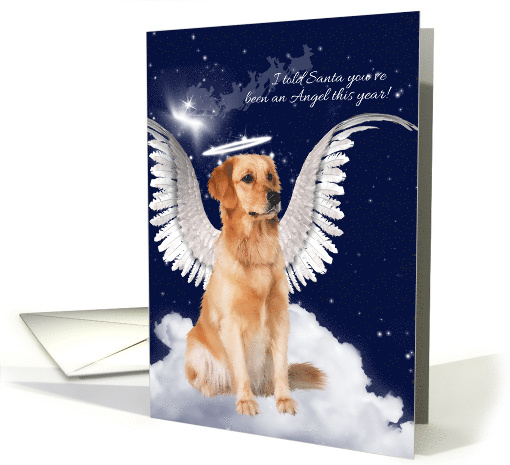 Golden Retriever Angel Dog Christmas card (957027)