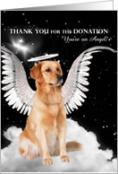 Donation Thank You You’re an Angel Golden Retriever Dog for Business card