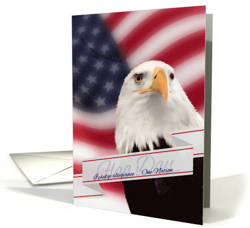 Flag Day Eagle and American Flag card (959565)