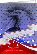 for Brother Custom Eagle Scout Congratulations American Flag card