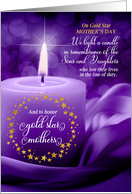 Gold Star Mother’s Day Purple Heart and Candle card