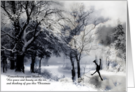 Remembering Mother at Christmas Figure Skater card