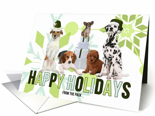 from the Pack Trendy Holiday Dogs in Green and Blue card (981905)