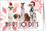 Happy Holiday Dogs From the Pack or Group Custom Text card