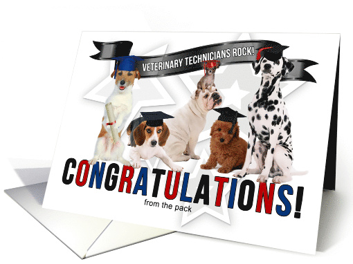 From Group Veterinary Technician Graduate Congratulations card