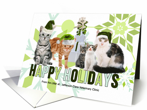 Happy Holiday Cats From the Litter Custom Business card (983853)