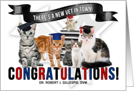 Custom Congratulations Veterarinary Graduate Cats card