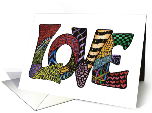 Colorful Design of Love card (1349470)