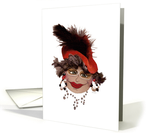 Humorous Lady with a great sense of humor card (667930)