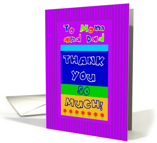 Mom and Dad, Thank You card (1021917)