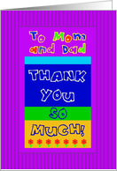 Mom and Dad, Thank You card