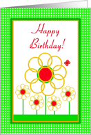 Happy Birthday, Marigold Garden, blank inside card
