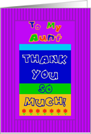 Aunt, Thank You card