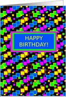 Happy Birthday, Organized Confetti, blank inside card