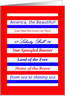 Invitation, Fourth of July, Famous Patriotic Phrases card