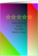 Five Star Brother-in-law Birthday card