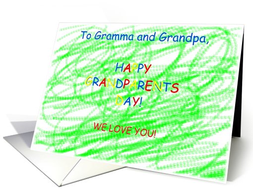 Grandparents Day-I Love You card (458020)